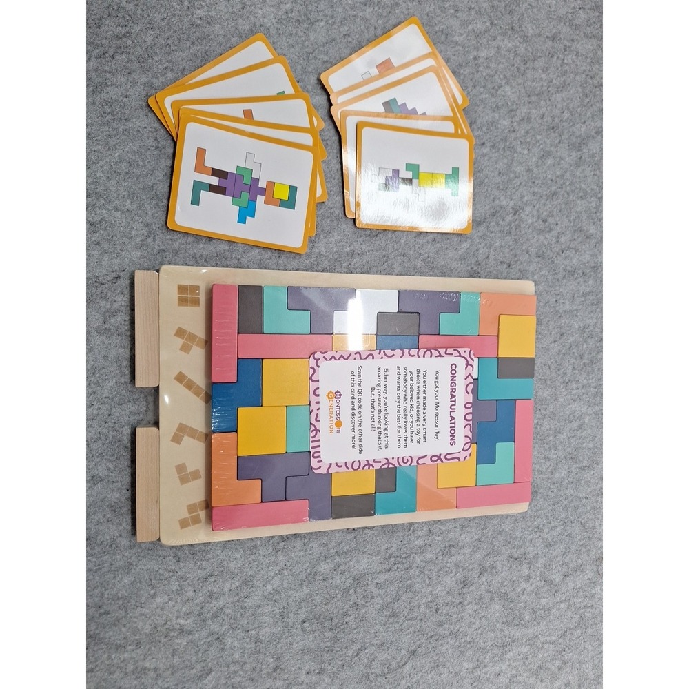 Wooden Stacking Puzzle Toy 3D Montessori Russian Block Brain Teasers Kids 4-6
